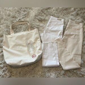 AG Adriano Goldschmied White and Cream Jeans Set